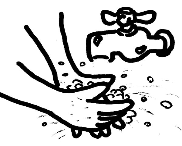 600x479 Picture Of Hand Washing Coloring Pages Coloring Sun