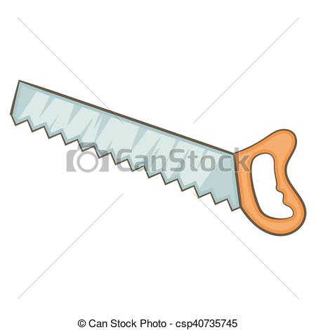 450x470 Hand Saw Icon, Cartoon Style. Hand Saw Icon. Cartoon Illustration