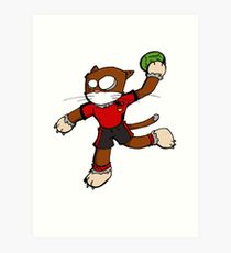 210x230 Handball Drawing Art Prints Redbubble