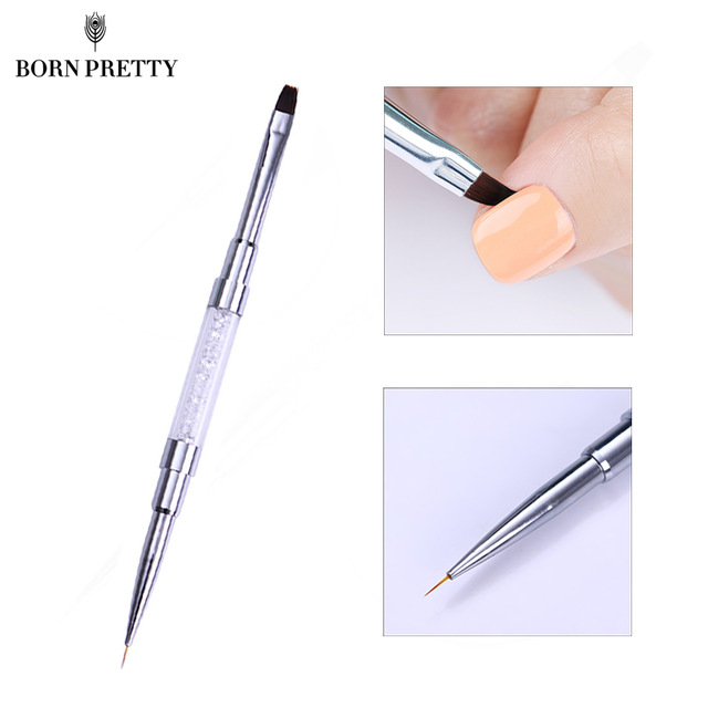 640x640 Dual Ended Nail Liner Brush Drawing Painting Pen Rhinestone Handle