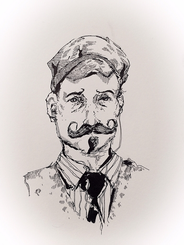 768x1024 Subway Sketchbook Handlebar Hipster Avec Earbuds Inklines