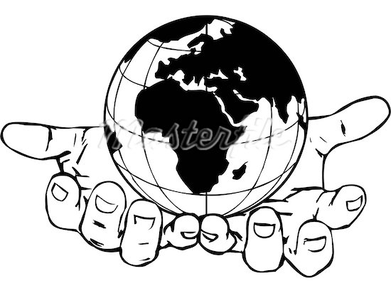 550x412 Collection Of Hands Holding The World Drawing High Quality