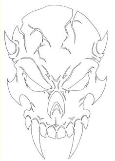 236x330 Traditional Hannya Mask Drawing