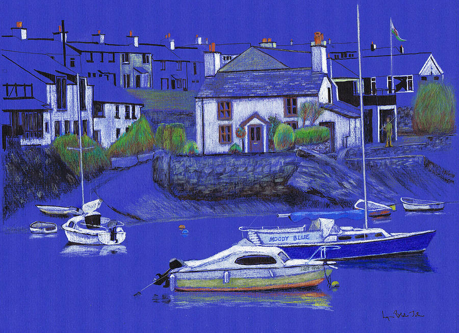 900x653 Quiet Harbour Drawing By Lynn Blake John