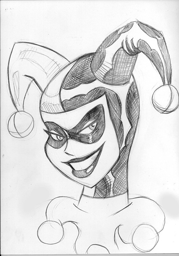 747x1070 Harley Quinn Drawing Drawing Skill