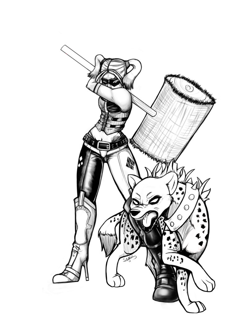774x1032 Harley Quinn Ink By Negabrony