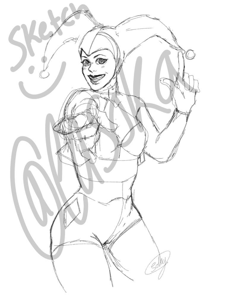 768x1024 Harley Quinn Fanart Art Amino