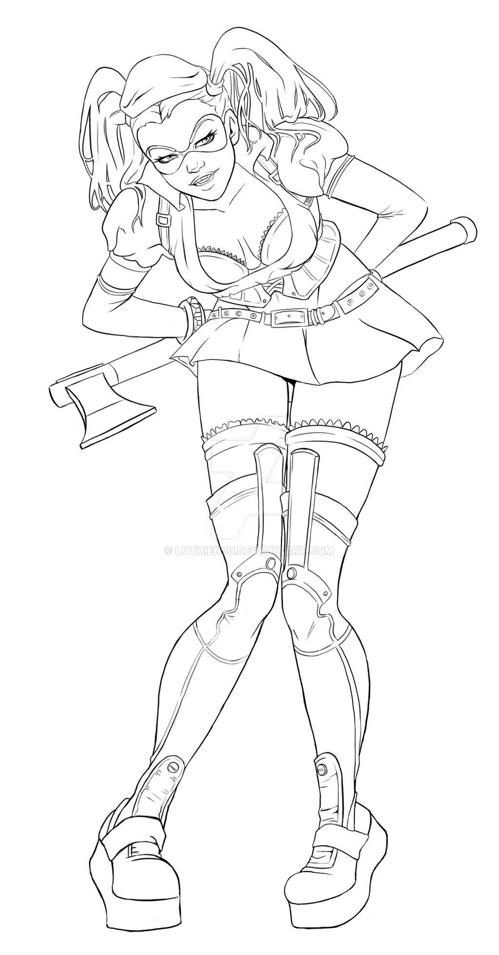 1024x1958 Harley Quinn ( Arkham City) By Luthien90