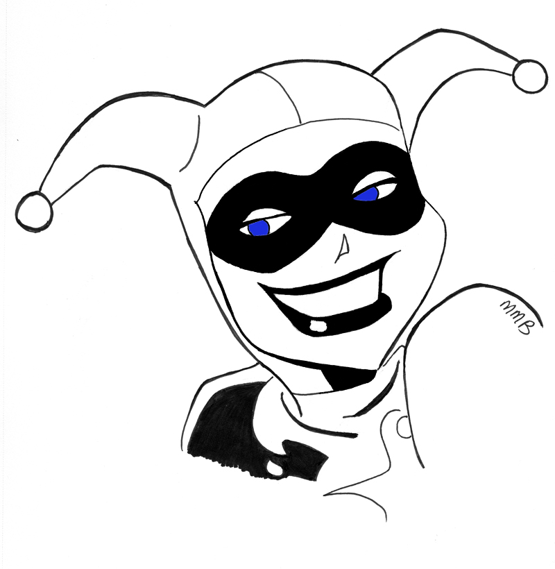 Harley Quinn Face Drawing at GetDrawings | Free download