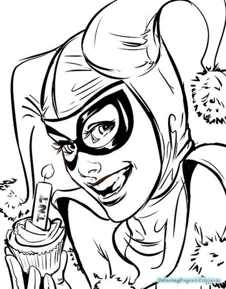 750x960 Coloring Pages Joker And Harley Quinn Coloring Pages For Kids