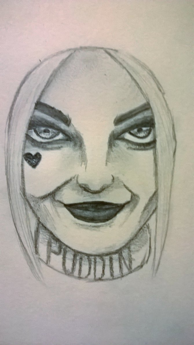 670x1193 Suicide Squad Harley Quinn Pencil Sketch By Jestermoon