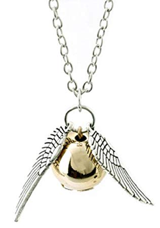 316x450 Harry Potter Golden Snitch Necklace With Silver Wings In Antique