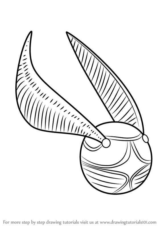 566x800 Learn How To Draw Golden Snitch From Harry Potter (Harry Potter