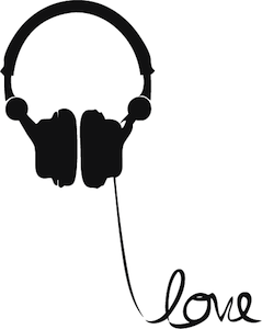 239x300 Headphone Love Wire Wall Art Decal Sillouette Projects