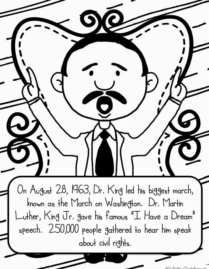 720x924 Martin Luther King Jr. Day Craft, Clipart, Sketch, Drawing