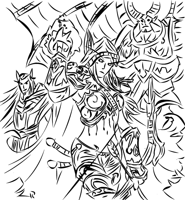 635x686 Sylvanas Windrunner Hearthstone By Neonwizkid