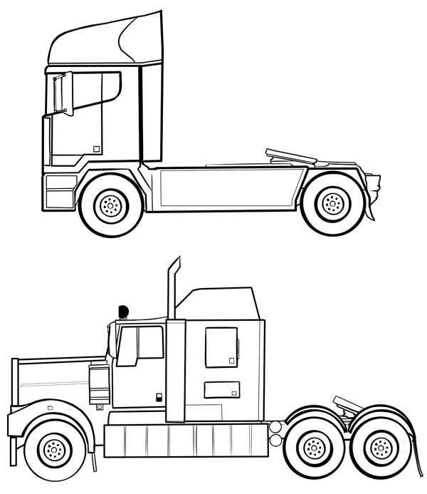 600x693 How To Draw Vehicles Trucks Amp Hgvs