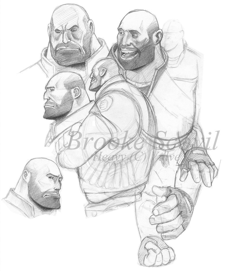 800x941 Tf2 Heavy Studies By Birdofyore