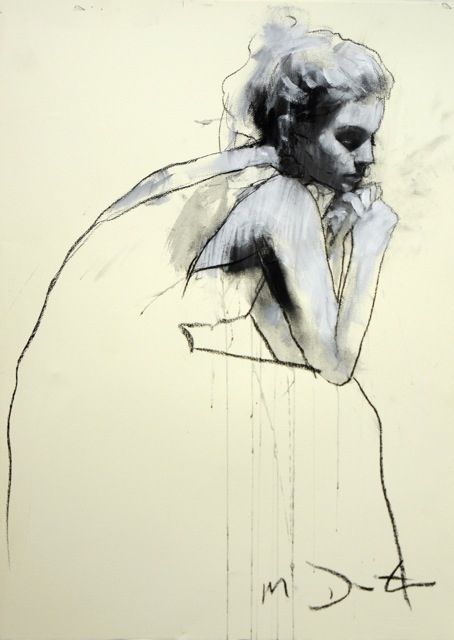 454x640 Helen Seated Mark Demsteader A Drawing Each Day