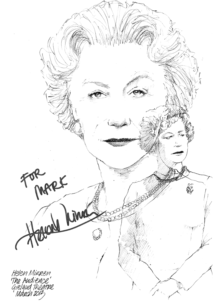 725x1024 Drawing Helen Mirren As The Queen In The Audience Chicanepictures