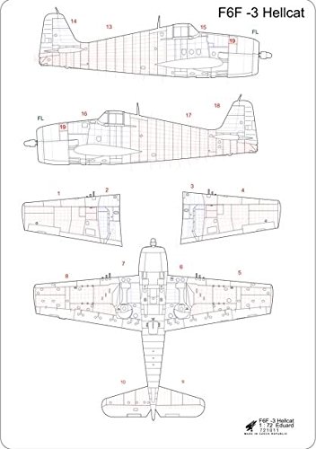 352x500 Hgw 172 Riveting Set F6f 3 Hellcat For Eduard
