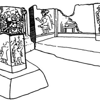 320x320 Panel E. Figure Wearing Animal Hide. Drawing By The Author