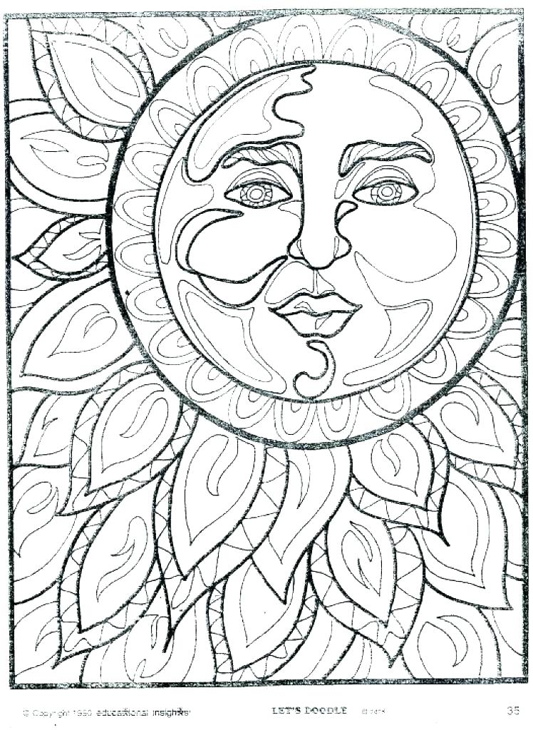 748x1024 Sun Coloring Pages Moon And Stars Coloring Pages Sun Moon Coloring