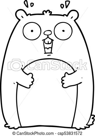 328x470 Cartoon Shocked Ground Hog Vectors Illustration