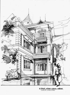 236x321 Ink House Portrait, Commissioned Original Artwork Family History