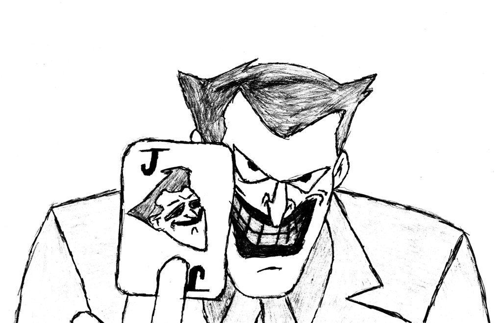 1024x659 Collection Of Joker Cartoon Drawing High Quality, Free