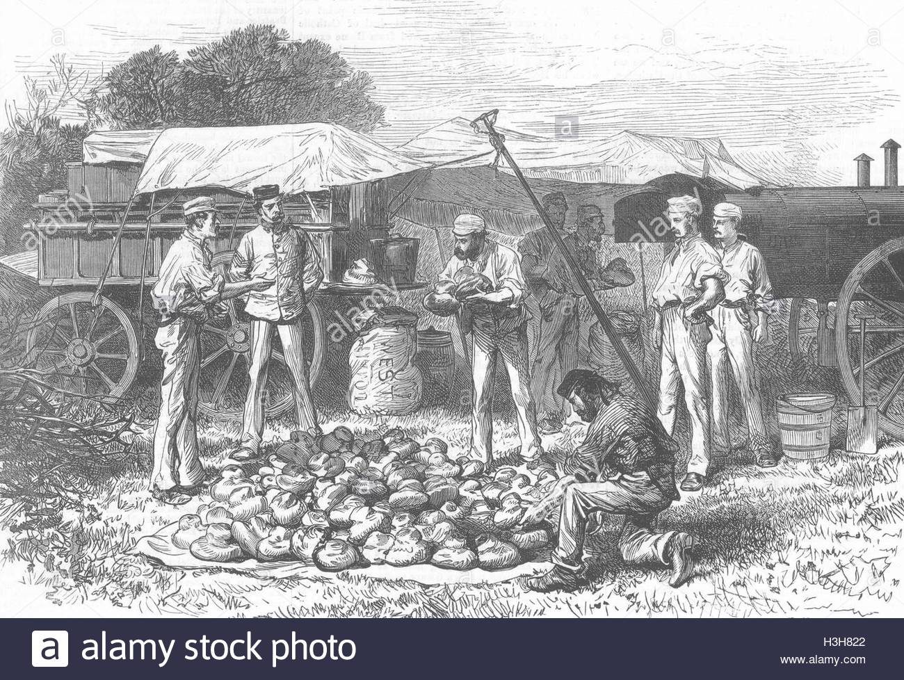 1300x978 Hospitality Steam Bakery Drawing Batch Of Loaves 1872. Illustrated