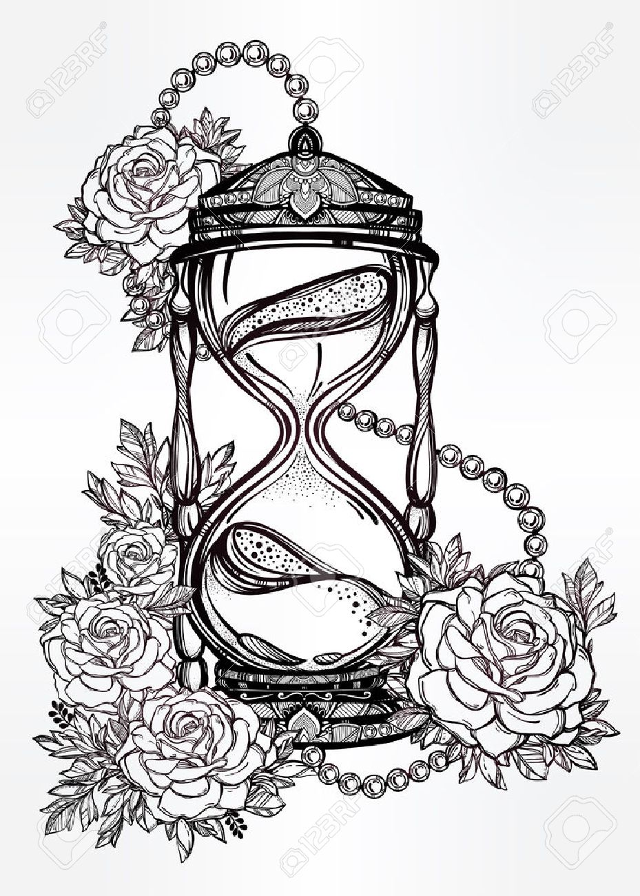 929x1300 Drawn Watch Hourglass