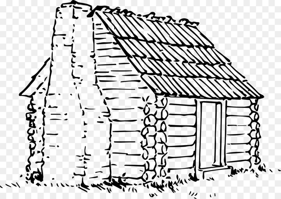900x640 Log Cabin Drawing House Building