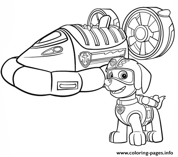 567x502 Paw Patrol Zumas Hovercraft Paw Patrol Coloring Pages Printable