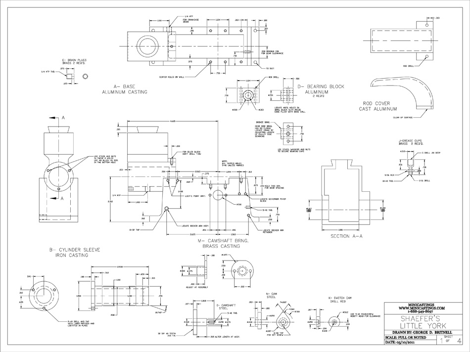 950x712 Ministeam Machine Drawings Of Schaeffer's Little York Model Hit