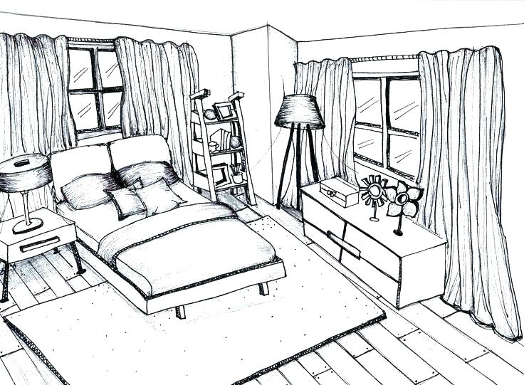 736x541 Living Room Drawing Living Room Perspective Drawing Bedroom