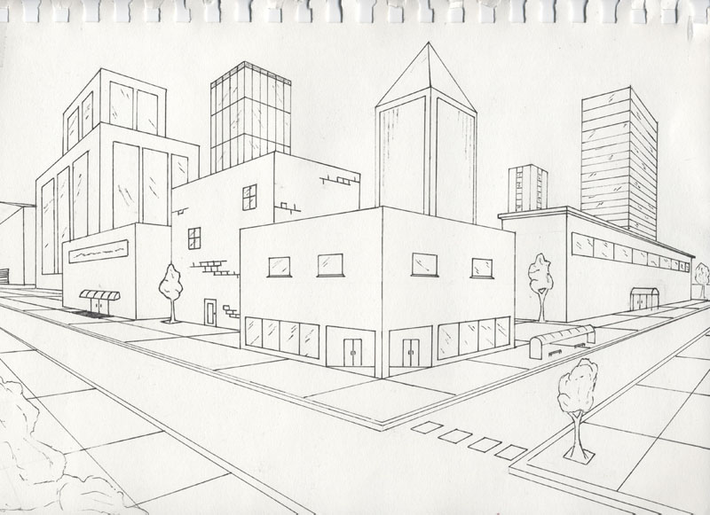 800x581 Two Point Perspective Exterior By Timluv