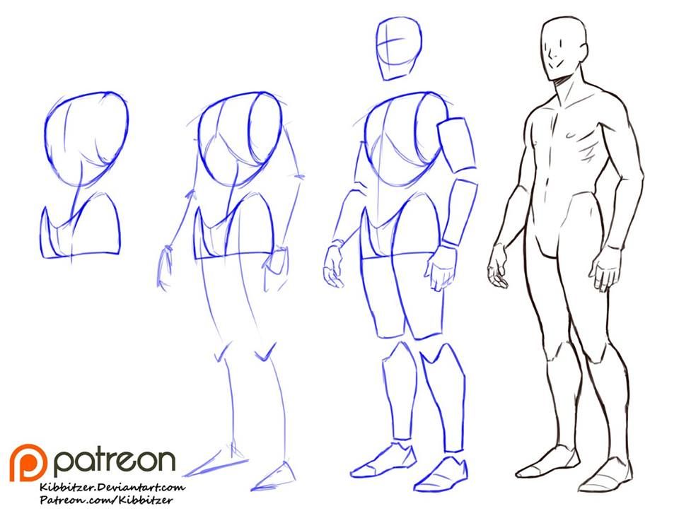 Male Body Side Profile Reference - Rusty Wallpaper