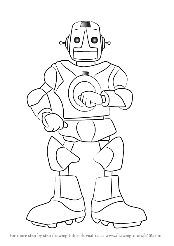 596x843 Learn How To Draw Robot Roscoe From The Backyardigans (The