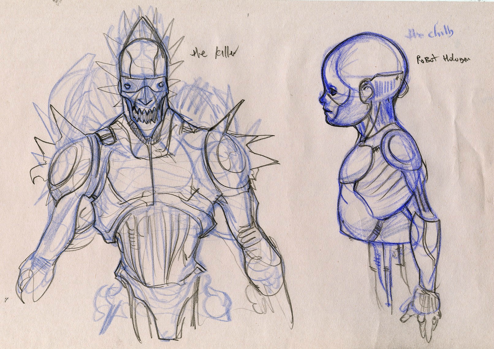 1612x1139 Half Human Half Robot Drawing