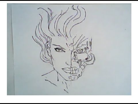 480x360 How To Draw A Female Cyborg (Human Robot Art)