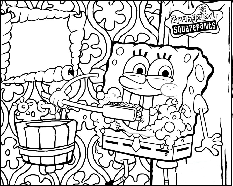 900x720 Tooth Brushing Himself In Dental Health Coloring Page Color Luna