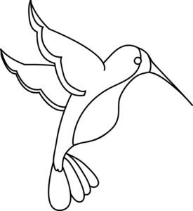 275x300 Hummingbird Clipart Image Clip Art Illustration An Outline