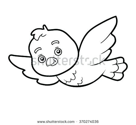 450x416 Bird Drawing Outline