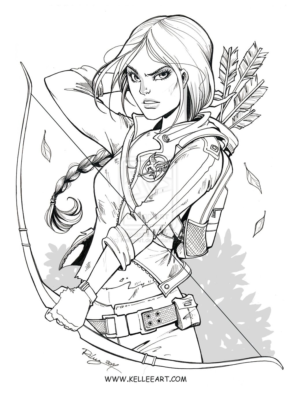 1024x1365 Katniss Ink, By Kelleeart On . Gtgtlthough Not
