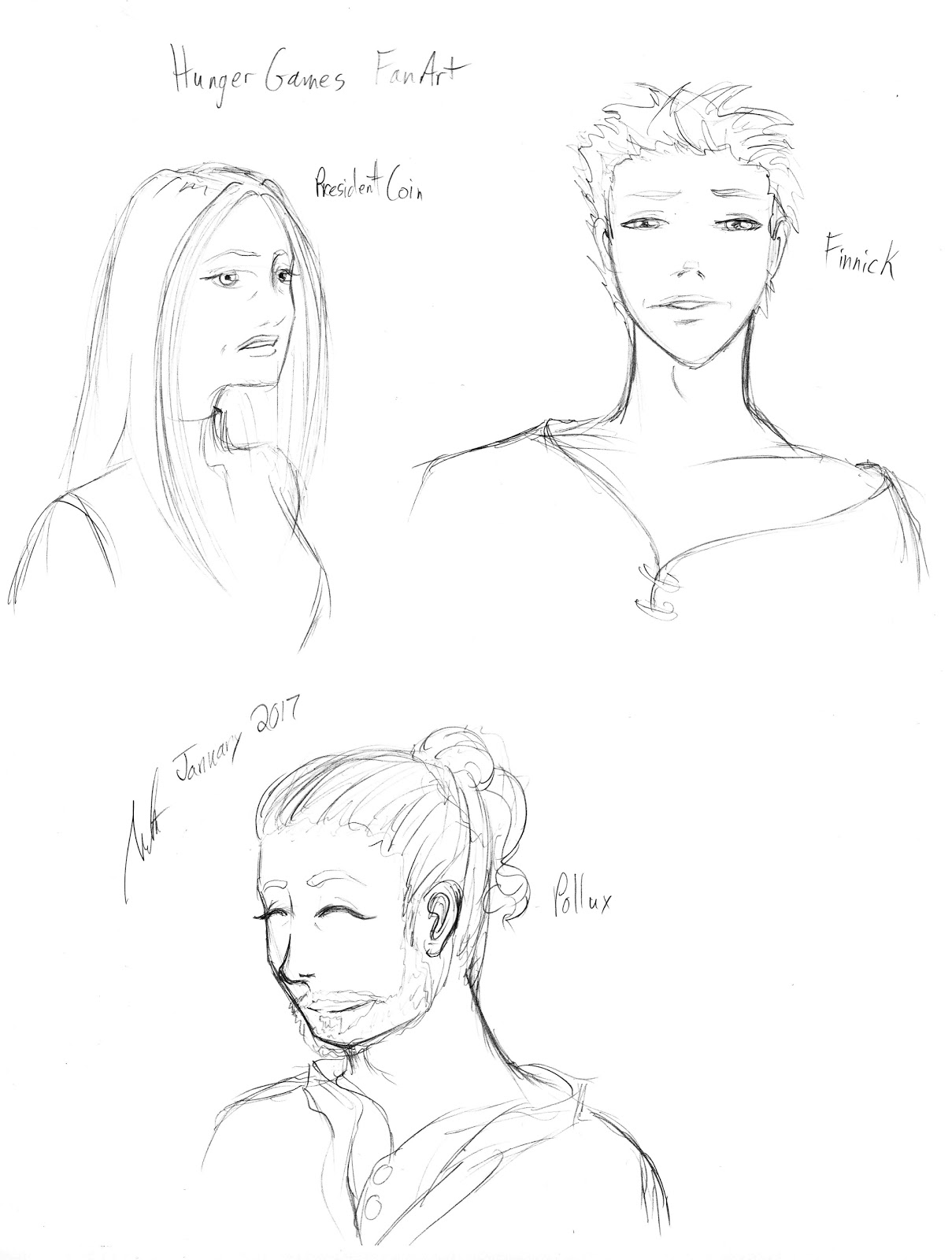 1209x1600 Meredith Studio Sketch Diary The Hunger Games Characters Compilation