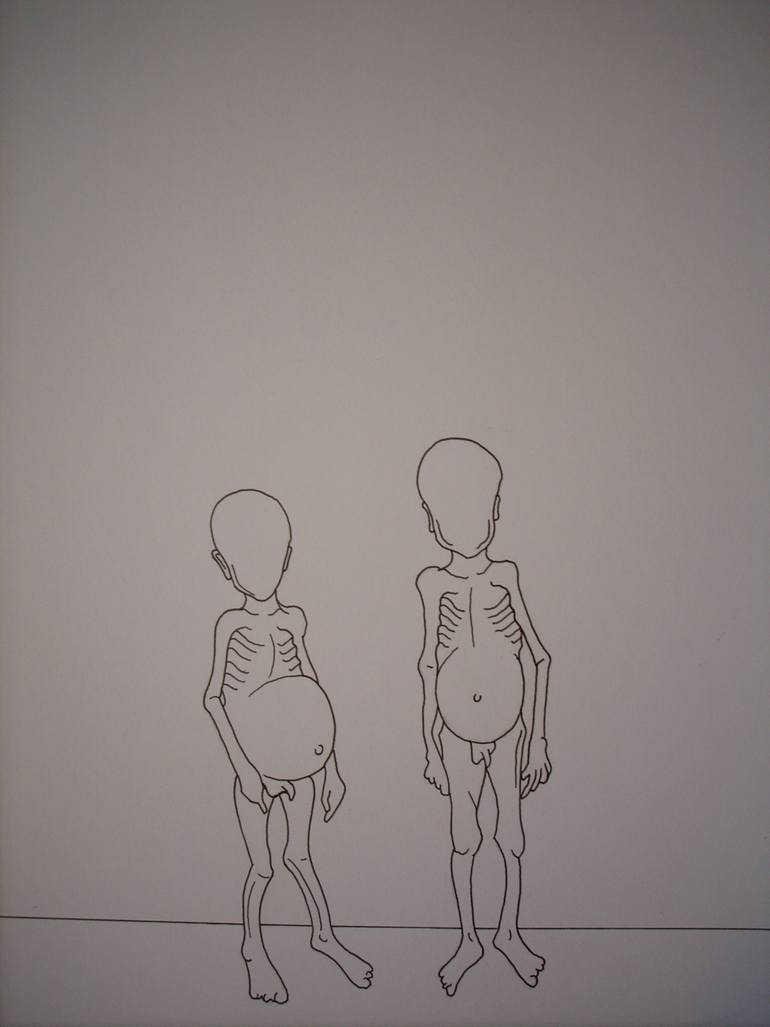 770x1027 Saatchi Art Hunger Drawing By Callum Leckie