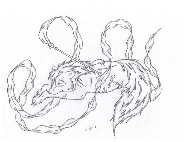 600x464 Hurt Wolf By Demonicwolfshadow