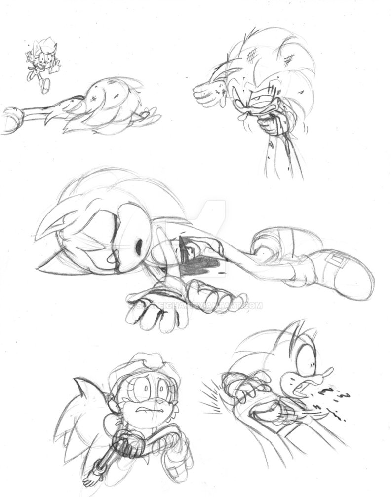 792x1008 Sonic Hurt Sketches By Skaleigha