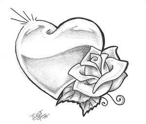 300x255 Hurt Heart Tattoo Drawing Beautiful Art Of Tattoos Design